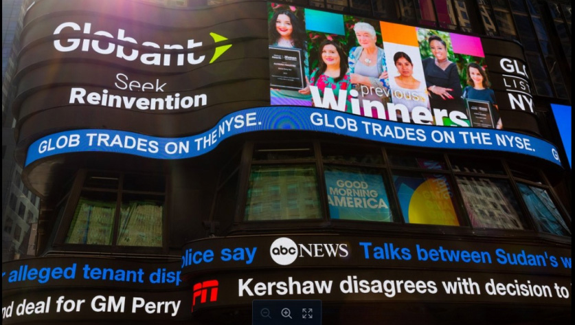 Recognition of the 2022 Global Winners at the NYSE Times Square billboard