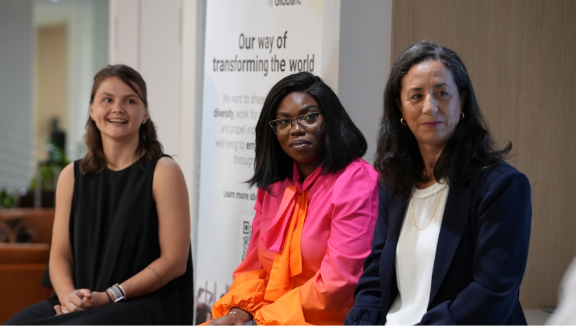 US & Canada Regional Winners at the panel discussion: Evgeniya Malina, Margo Jordan, and Jinane Abounadi, 2024